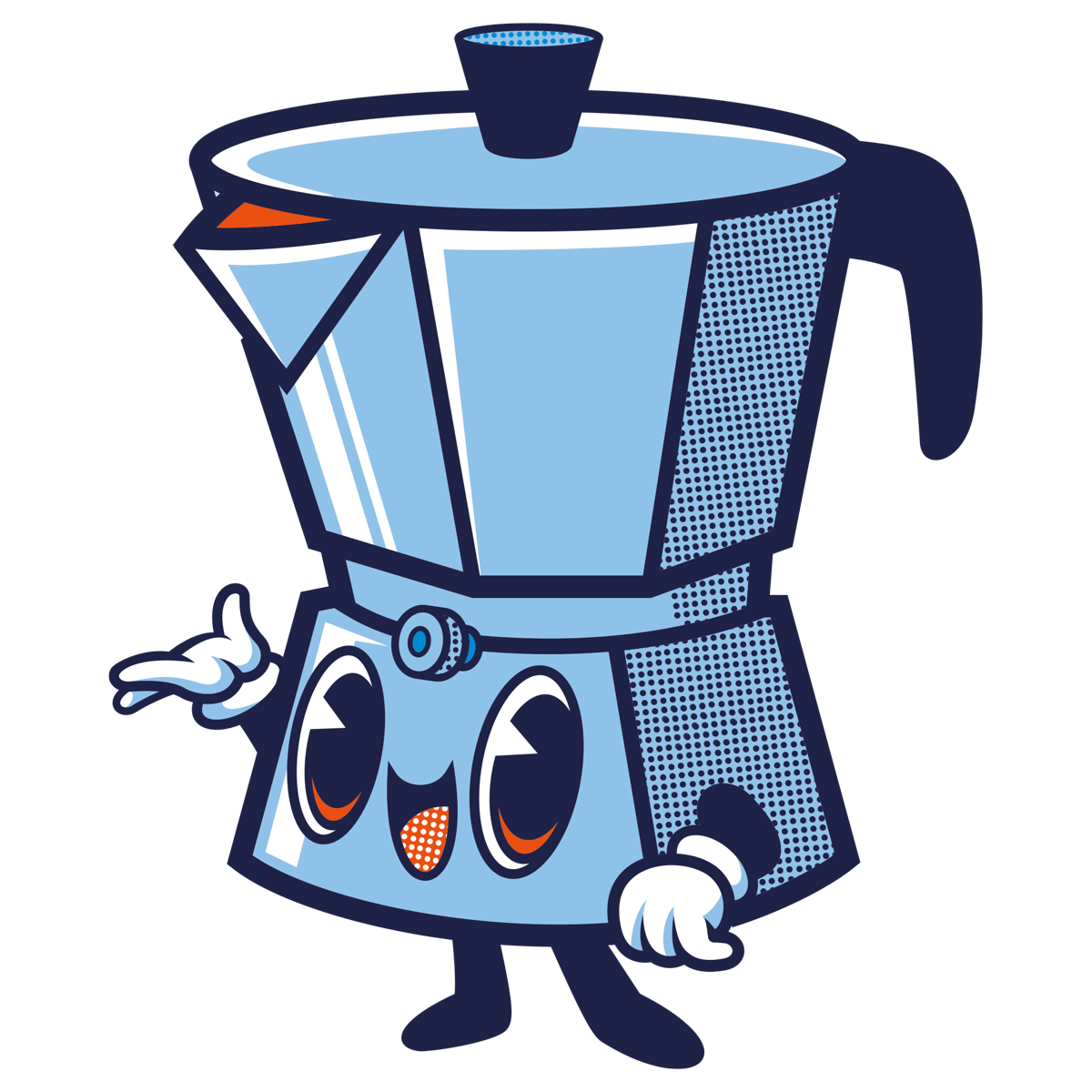 Coffee Characters - Moka Pot