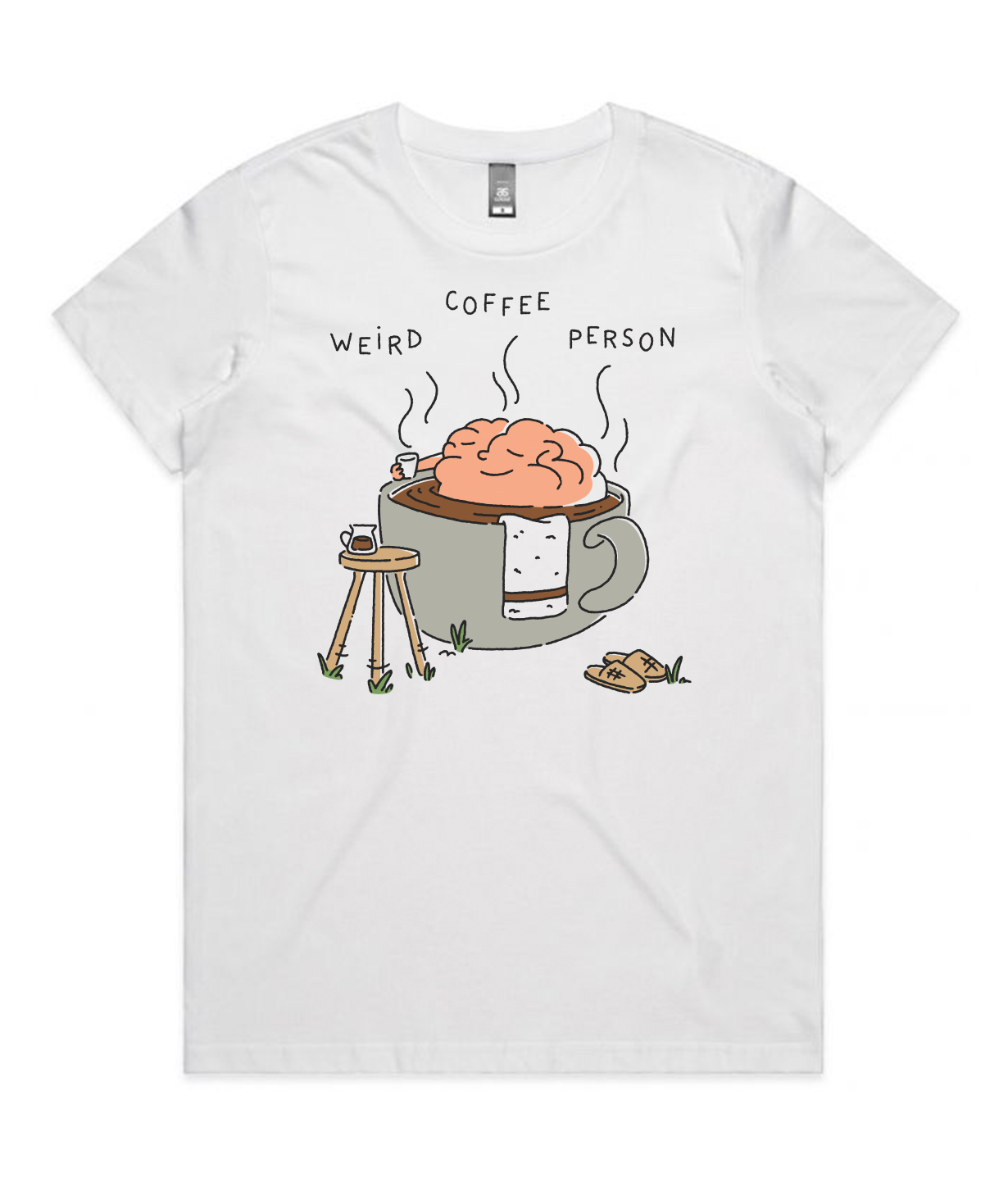 Weird Coffee Person - Brain T-shirts